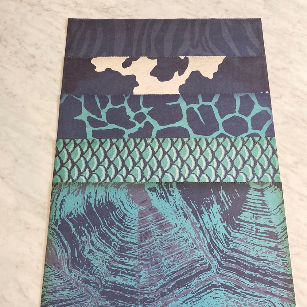 Teal Blue Animal Print 12x12 Scrapbook Paper 15 Sheets